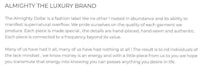 an advertisement for a luxury brand