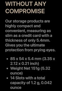 a black and white image of a storage product without any compromise