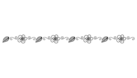 a black background with a black flower border