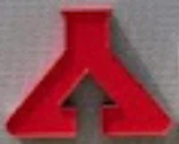 a red logo with the letter a on it