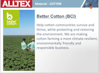 two people in a field with the words better cotton bcb