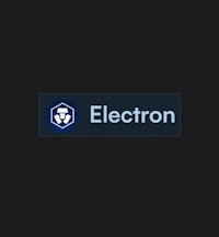 the logo for electron on a black background