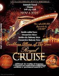 a flyer for a caribbean cruise