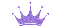 a purple crown on a black background