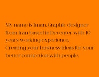 i am a graphic designer from iran based in deventer with 10 years working in deventer
