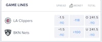 la clippers game lines - screenshot