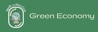 the green economy logo on a green background