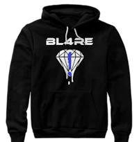 a black hoodie with a diamond on it