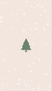 a christmas tree on a pink background