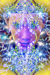 a digital painting of a man's face