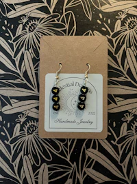 black onyx dangle earrings
