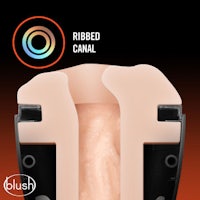 a black and white image of a ribbed cannula