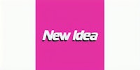 a pink background with the words new idea on it