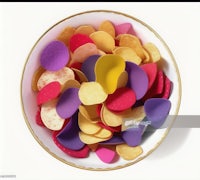 colorful potato chips in a bowl stock photo