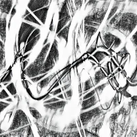 a black and white drawing of a snake