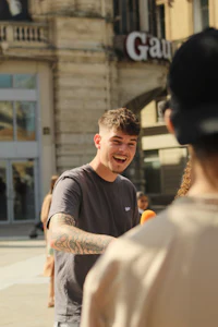 a man wearing a t-shirt