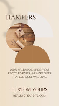a flyer for handmade hampers