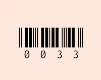 a barcode on a pink background