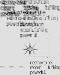 a poster with the words destroy to be fucking powerful
