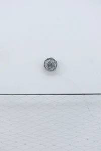 a bird is sitting on top of a wire in a snowy area