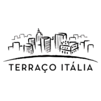 a black and white image of a city skyline