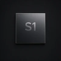 the samsung galaxy s1 is shown on a black background