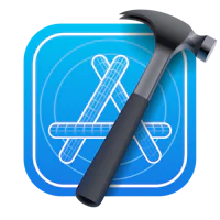 an app icon with a hammer on it