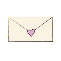 an envelope with a heart on it