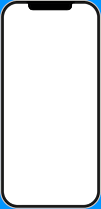 a black phone with a blue background