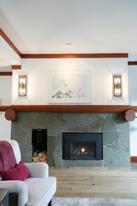 a fireplace in a living room