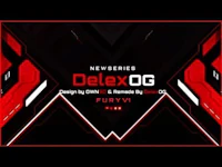 a black and red background with the words delex og