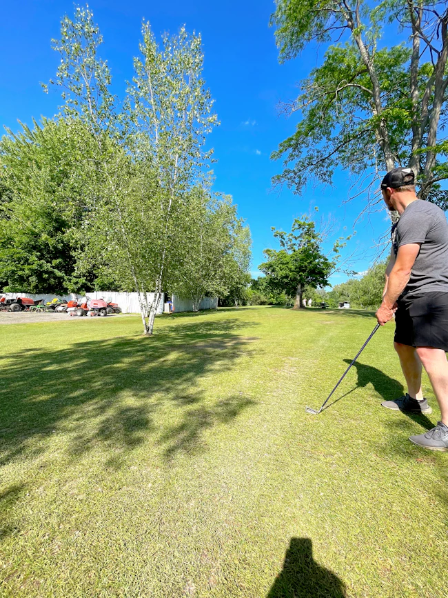 Golfer on the fairway