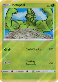 a card with the word metapadding on it