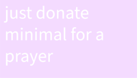 just donate minimal for a prayer