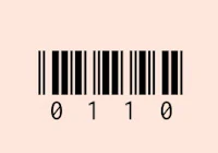 a barcode on a pink background
