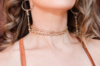 ARU gold 2 piece beaded choker set