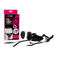 a black lingerie set with a black bow