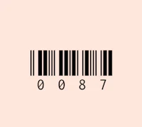a barcode on a pink background