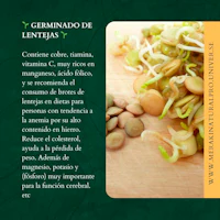 a poster with the words germinado de lentejay