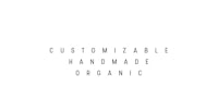 a white background with the words customize handmade organic