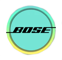 the bose logo on a black background
