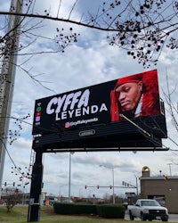 a billboard advertising cyfa levenda
