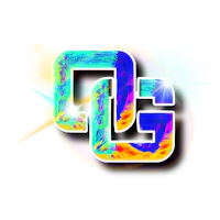 a colorful logo with the word dg on it