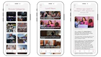 a screen shot of a mobile app for women's issues