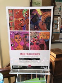 mini fragments - a display of art in a library