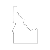 the outline of the state of idaho