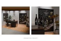 two images of a wine bar with a bottle of wine and a bottle of wine