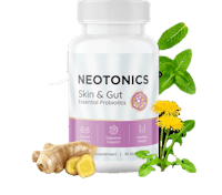 a bottle of neotonics skin and gut supplement