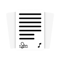 a white sheet of paper with music notes on it