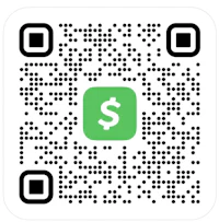 a qr code with a dollar sign on it